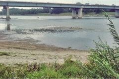 Plaża Saska, stary most Łazienkowski