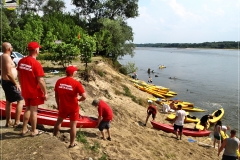 Koniec spływu na 150 lecie Wawra